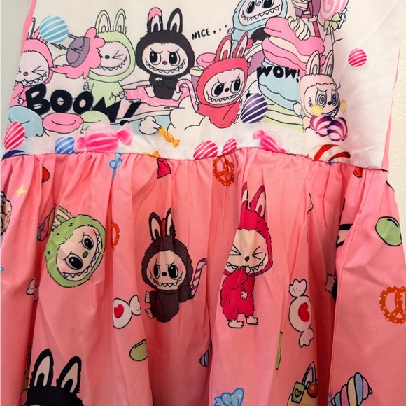 Cute Pink LabubuCharacter Dress - Picture 2 of 3
